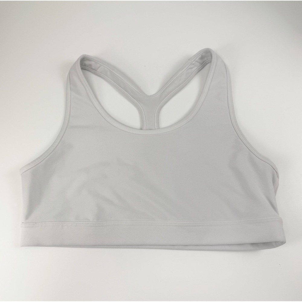 Old Navy Active Sports Bra Womens XL Off White Racerback Medium Support Go Dry